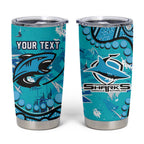 Personalized Cronulla-Sutherland Sharks Tumbler Cup Aboriginal Pattern with Graffiti Style Design