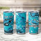 Personalized Cronulla-Sutherland Sharks Tumbler Cup Aboriginal Pattern with Graffiti Style Design