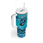 Personalized Cronulla-Sutherland Sharks Tumbler With Handle Aboriginal Pattern with Graffiti Style Design