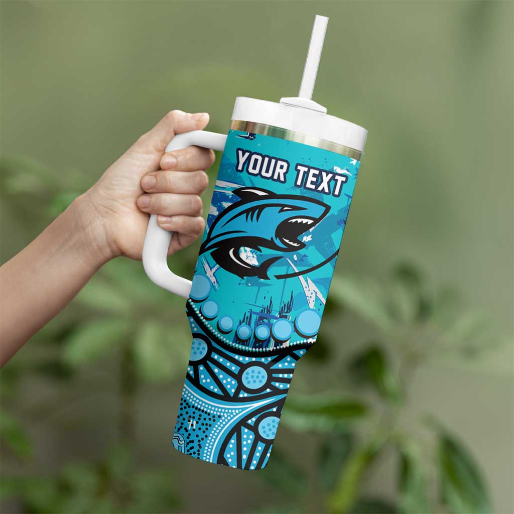 Personalized Cronulla-Sutherland Sharks Tumbler With Handle Aboriginal Pattern with Graffiti Style Design