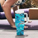 Personalized Cronulla-Sutherland Sharks Tumbler With Handle Aboriginal Pattern with Graffiti Style Design
