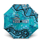 Personalized Cronulla-Sutherland Sharks Umbrella Aboriginal Pattern with Graffiti Style Design