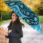Personalized Cronulla-Sutherland Sharks Umbrella Aboriginal Pattern with Graffiti Style Design