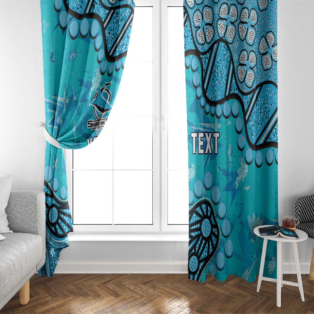 Personalized Cronulla-Sutherland Sharks Window Curtain Aboriginal Pattern with Graffiti Style Design