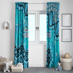 Personalized Cronulla-Sutherland Sharks Window Curtain Aboriginal Pattern with Graffiti Style Design