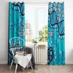 Personalized Cronulla-Sutherland Sharks Window Curtain Aboriginal Pattern with Graffiti Style Design