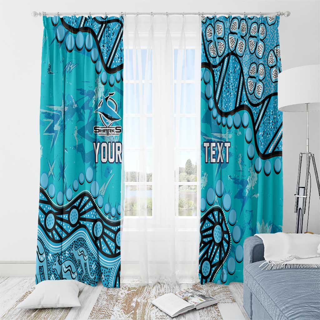 Personalized Cronulla-Sutherland Sharks Window Curtain Aboriginal Pattern with Graffiti Style Design