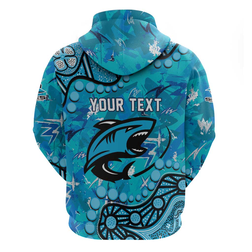 Personalized Cronulla-Sutherland Sharks Zip Hoodie Aboriginal Pattern with Graffiti Style Design