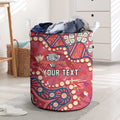 Personalized Dolphins Rugby Laundry Basket Aboriginal Pattern with Graffiti Style Design