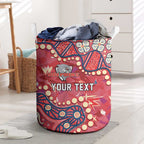 Personalized Dolphins Rugby Laundry Basket Aboriginal Pattern with Graffiti Style Design