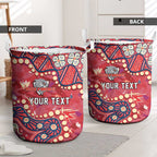 Personalized Dolphins Rugby Laundry Basket Aboriginal Pattern with Graffiti Style Design