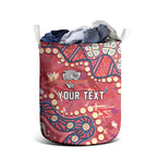 Personalized Dolphins Rugby Laundry Basket Aboriginal Pattern with Graffiti Style Design