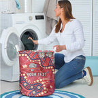 Personalized Dolphins Rugby Laundry Basket Aboriginal Pattern with Graffiti Style Design