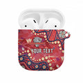 Personalized Dolphins Rugby AirPods Case Aboriginal Pattern with Graffiti Style Design