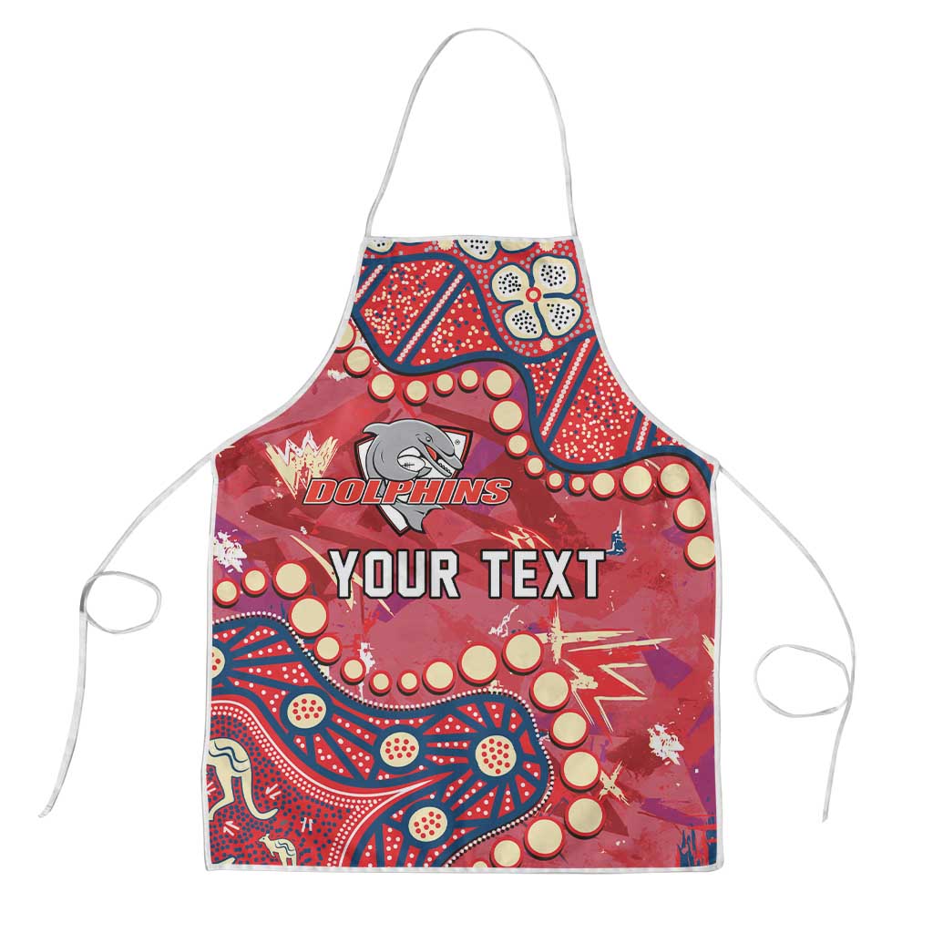 Personalized Dolphins Rugby Apron Aboriginal Pattern with Graffiti Style Design