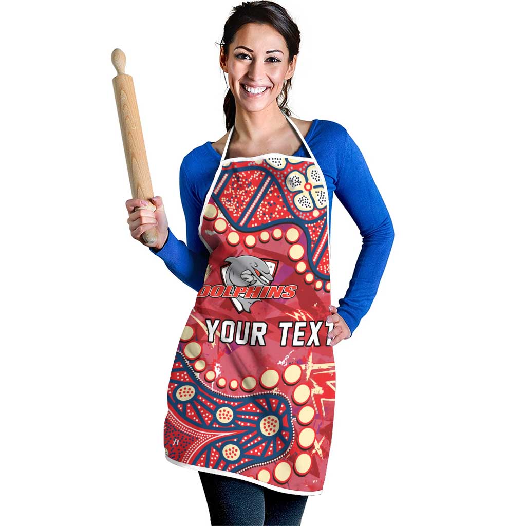 Personalized Dolphins Rugby Apron Aboriginal Pattern with Graffiti Style Design
