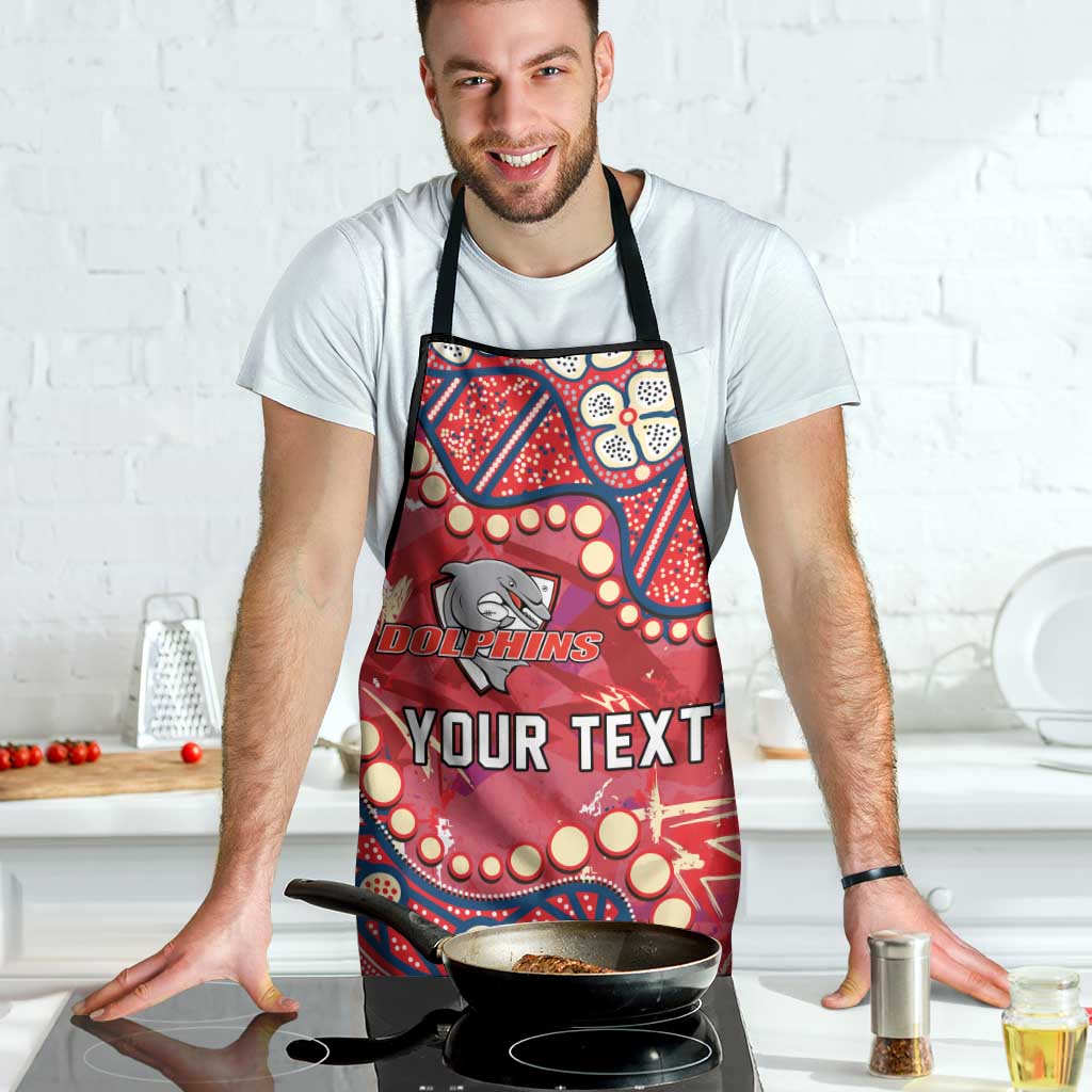 Personalized Dolphins Rugby Apron Aboriginal Pattern with Graffiti Style Design