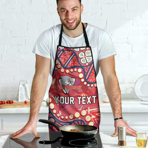 Personalized Dolphins Rugby Apron Aboriginal Pattern with Graffiti Style Design
