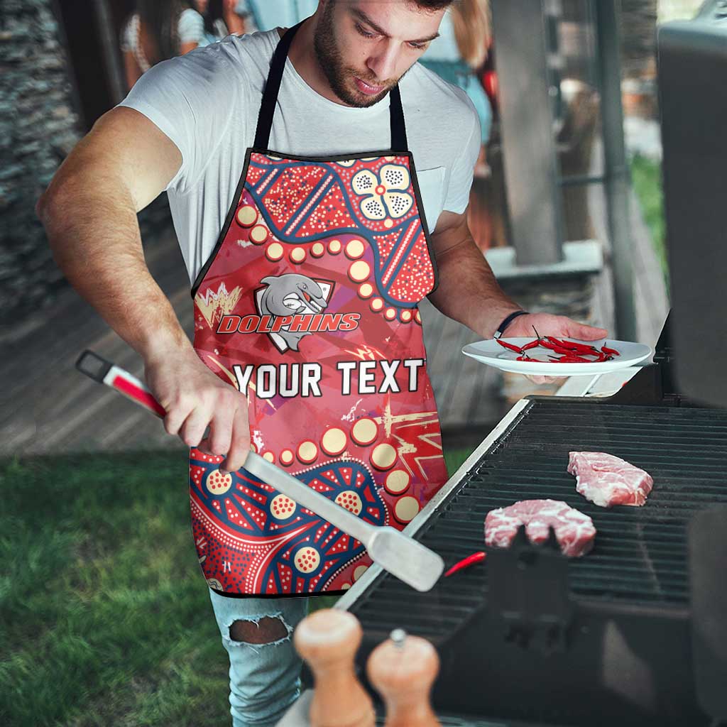 Personalized Dolphins Rugby Apron Aboriginal Pattern with Graffiti Style Design
