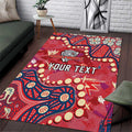 Personalized Dolphins Rugby Area Rug Aboriginal Pattern with Graffiti Style Design