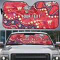 Personalized Dolphins Rugby Auto Sun Shade Aboriginal Pattern with Graffiti Style Design