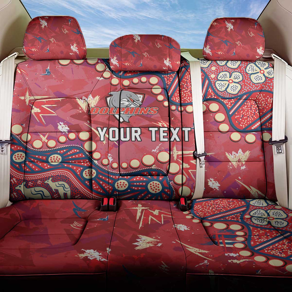 Personalized Dolphins Rugby Back Car Seat Cover Aboriginal Pattern with Graffiti Style Design