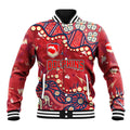 Personalized Dolphins Rugby Baseball Jacket Aboriginal Pattern with Graffiti Style Design