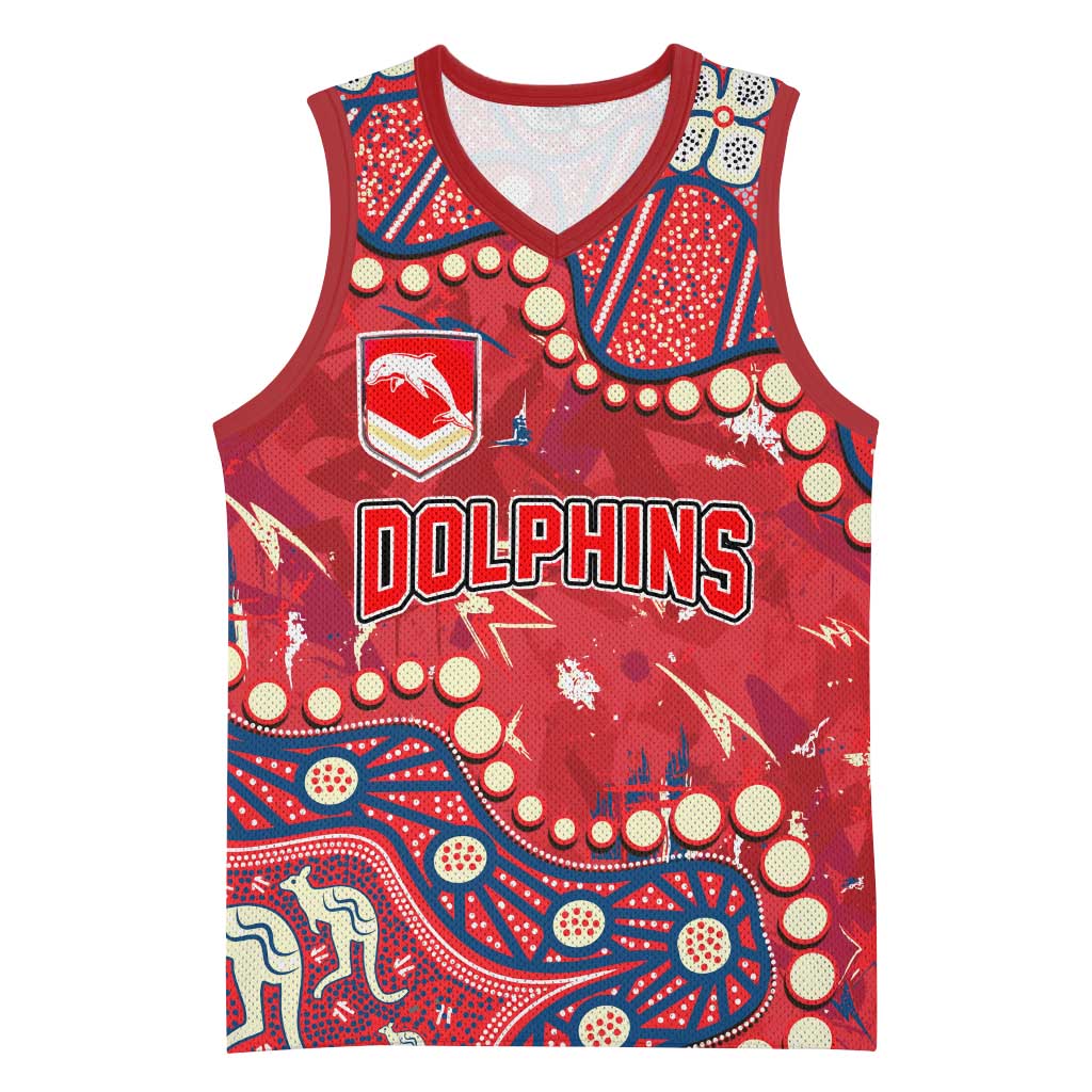 Personalized Dolphins Rugby Basketball Jersey Aboriginal Pattern with Graffiti Style Design
