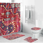 Personalized Dolphins Rugby Bathroom Set Aboriginal Pattern with Graffiti Style Design