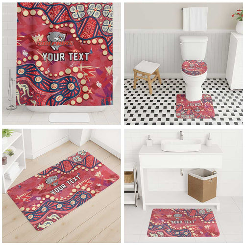 Personalized Dolphins Rugby Bathroom Set Aboriginal Pattern with Graffiti Style Design