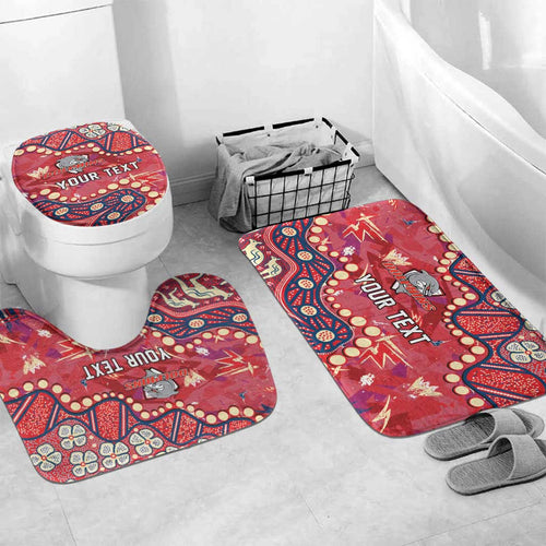 Personalized Dolphins Rugby Bathroom Set Aboriginal Pattern with Graffiti Style Design