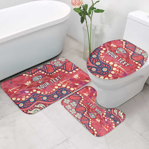 Personalized Dolphins Rugby Bathroom Set Aboriginal Pattern with Graffiti Style Design