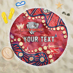 Personalized Dolphins Rugby Beach Blanket Aboriginal Pattern with Graffiti Style Design