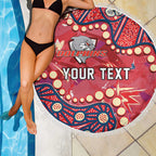 Personalized Dolphins Rugby Beach Blanket Aboriginal Pattern with Graffiti Style Design