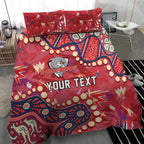 Personalized Dolphins Rugby Bedding Set Aboriginal Pattern with Graffiti Style Design