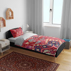 Personalized Dolphins Rugby Bedding Set Aboriginal Pattern with Graffiti Style Design