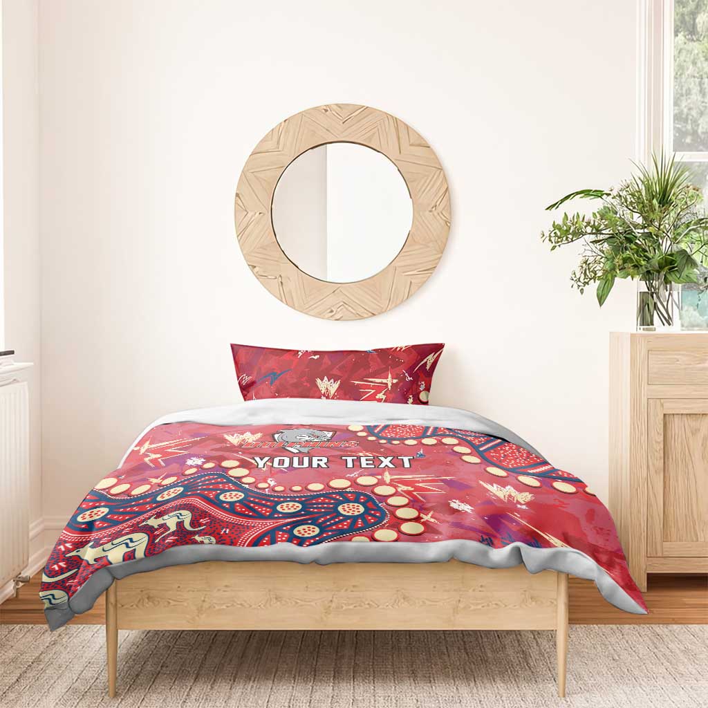 Personalized Dolphins Rugby Bedding Set Aboriginal Pattern with Graffiti Style Design