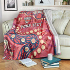 Personalized Dolphins Rugby Blanket Aboriginal Pattern with Graffiti Style Design