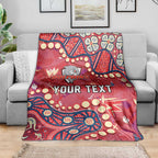 Personalized Dolphins Rugby Blanket Aboriginal Pattern with Graffiti Style Design