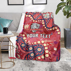 Personalized Dolphins Rugby Blanket Aboriginal Pattern with Graffiti Style Design
