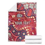Personalized Dolphins Rugby Blanket Aboriginal Pattern with Graffiti Style Design