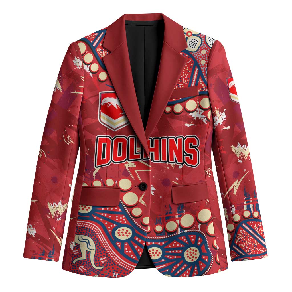 Personalized Dolphins Rugby Blazer Aboriginal Pattern with Graffiti Style Design