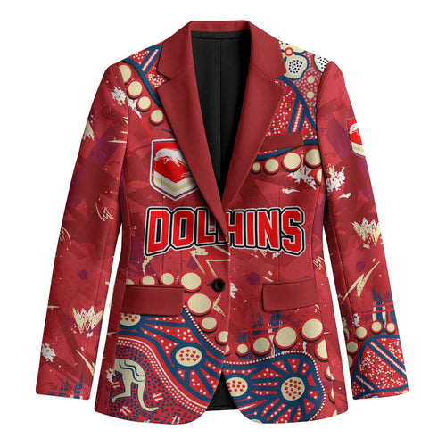 Personalized Dolphins Rugby Blazer Aboriginal Pattern with Graffiti Style Design