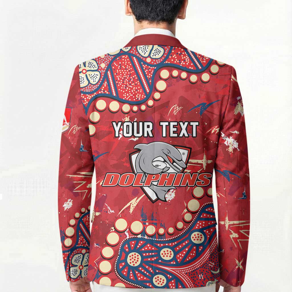 Personalized Dolphins Rugby Blazer Aboriginal Pattern with Graffiti Style Design
