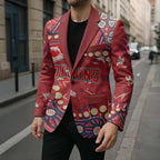 Personalized Dolphins Rugby Blazer Aboriginal Pattern with Graffiti Style Design