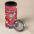 Personalized Dolphins Rugby 4 in 1 Can Cooler Tumbler Aboriginal Pattern with Graffiti Style Design