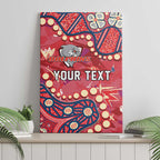 Personalized Dolphins Rugby Canvas Wall Art Aboriginal Pattern with Graffiti Style Design