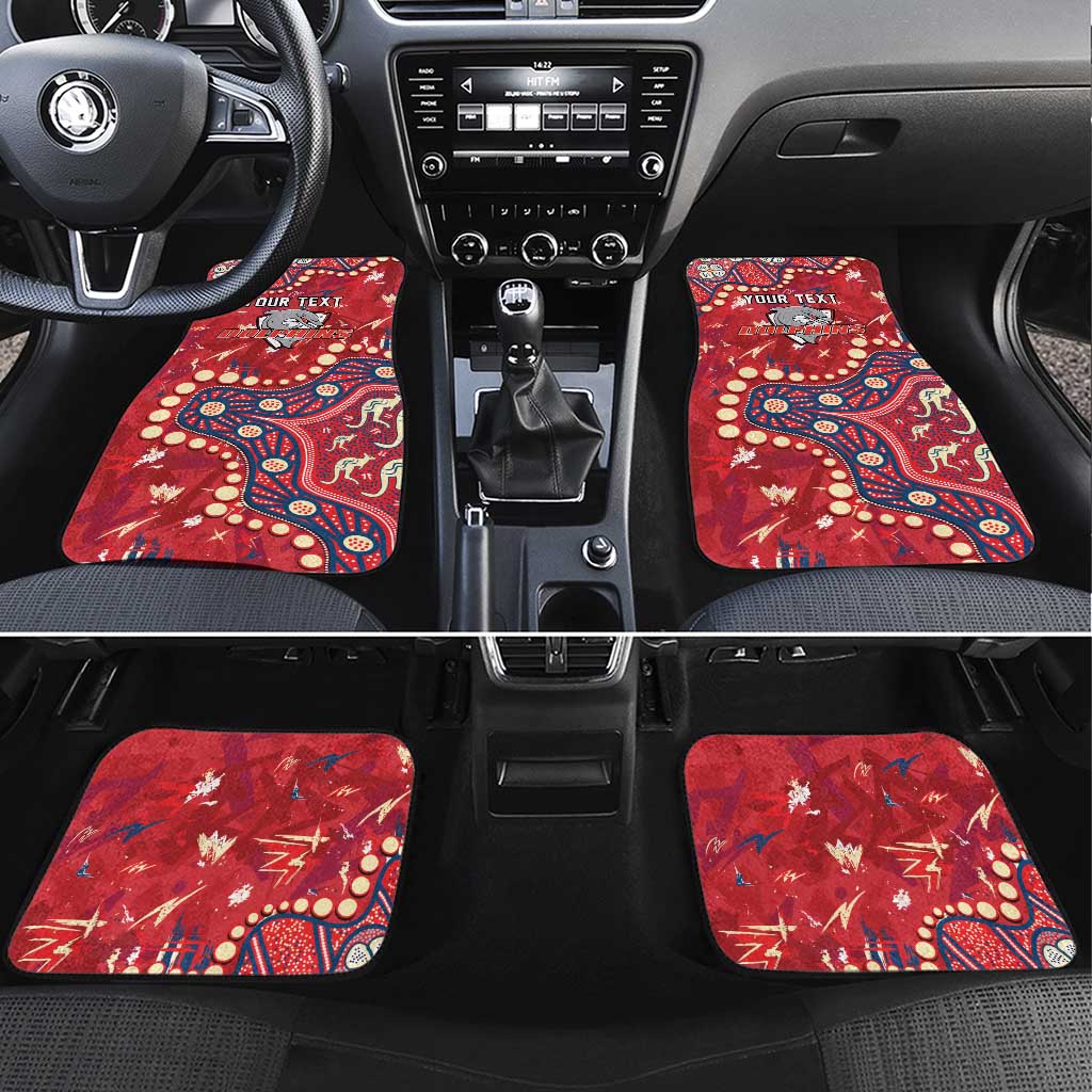 Personalized Dolphins Rugby Car Mats Aboriginal Pattern with Graffiti Style Design
