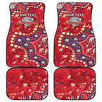 Personalized Dolphins Rugby Car Mats Aboriginal Pattern with Graffiti Style Design
