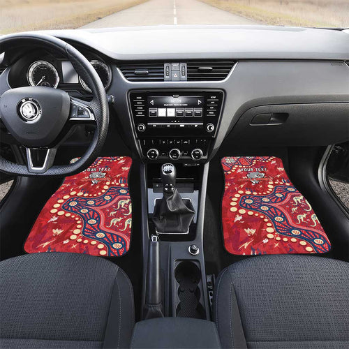 Personalized Dolphins Rugby Car Mats Aboriginal Pattern with Graffiti Style Design